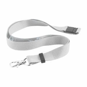 Cinta para el cuello R-PET con mosquetón y cierre de seguridad (PET reciclado)