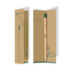 Estuche para lápices Sprout con infografía en italiano, inglés y francés