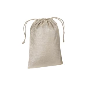 Bolsa para regalo de polialgodón brillante, 90 g/m2, con cierre de cordón