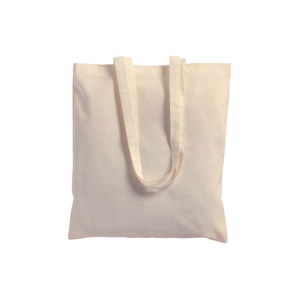 Bolsa de algodón reciclado, 120 g/m², con asas largas. - Imagen 2