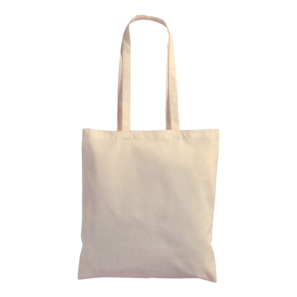 Bolsa de algodón reciclado, 120 g/m², con asas largas. - Imagen 3