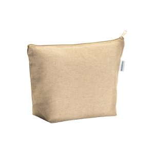 Neceser de algodón reciclado, 280 g/m&sup2;, con cremallera y fuelle en la base