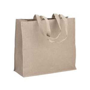Bolsa de algodón reciclado, 120 g/m&sup2;, con  laminado de polipropileno (PP)