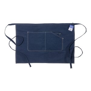 Delantal de camarero de algodón vaquero denim reciclado .