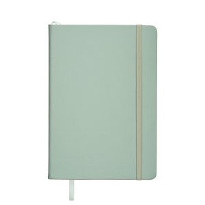 Cuaderno con tapa de PU en colores pastel y cierre elástico