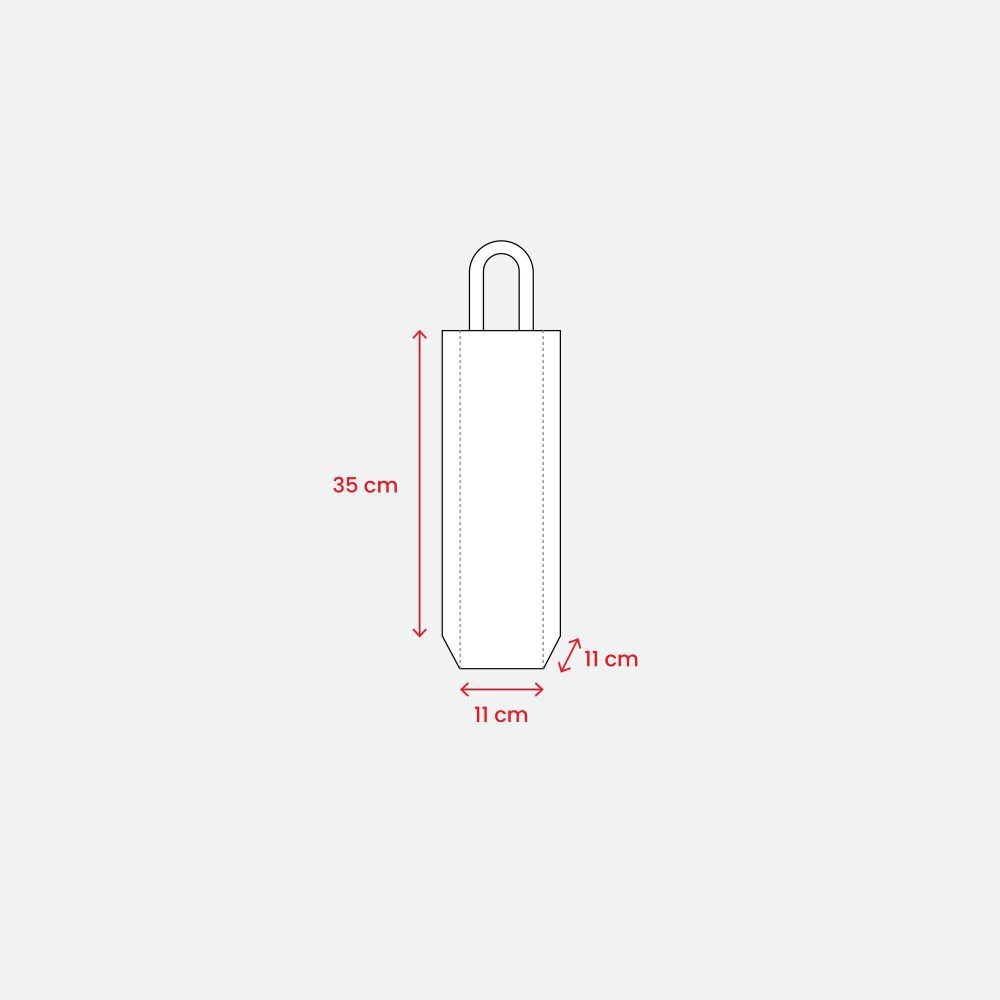 Bolsa para una botella fabricada con algodón reciclado de 250 g/m2 - Imagen 3