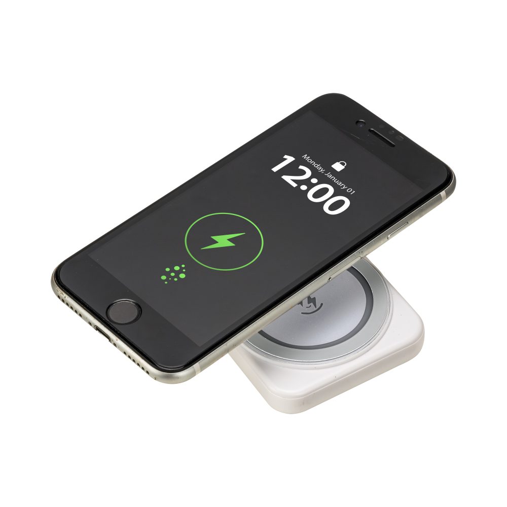 Banco de energía magnético R-ABS 5000 mAh, salida inalámbrica de 15W - Imagen 6
