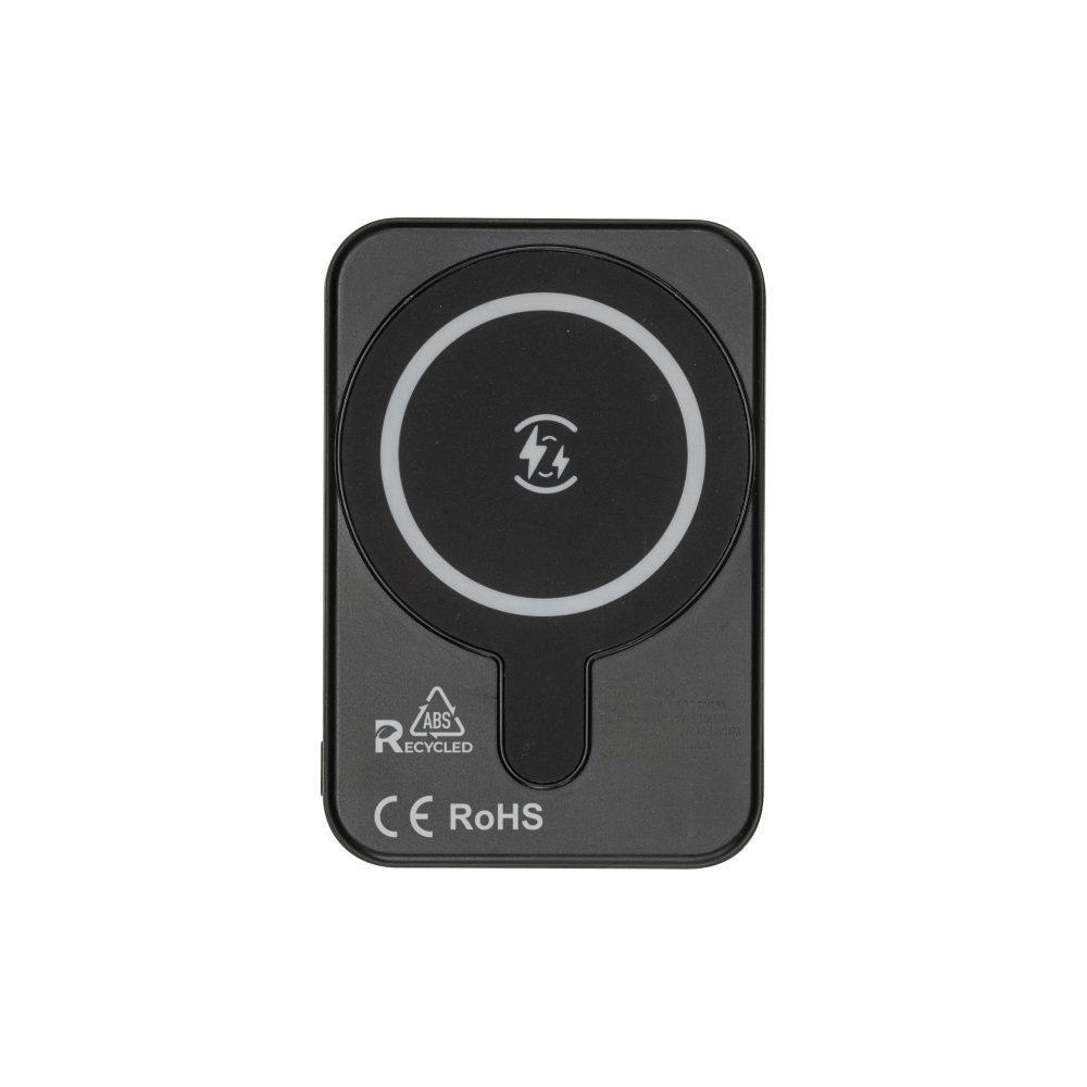 Banco de energía magnético R-ABS 5000 mAh, salida inalámbrica de 15W