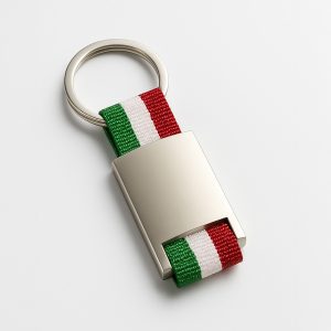 Llavero de metal con tira de nylon