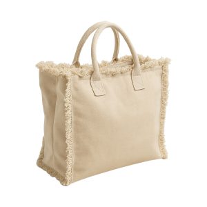 Bolsa de algodón de 450 g/m2. Equipada con cierre de cremallera y bolsillo interior
