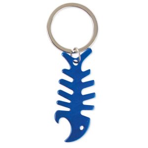Llavero aluminio raspa azul