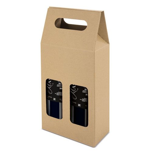 Caja carton ventana 2 botellas "treviso" - Imagen 3