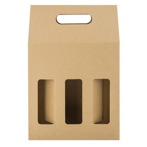 Caja carton ventana 3 botellas "treviso" - Imagen 3