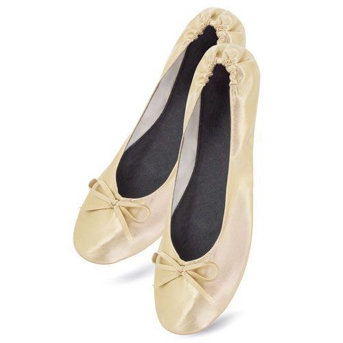 Zapatilla plegable oro (12 pares) "ballet" - Imagen 3