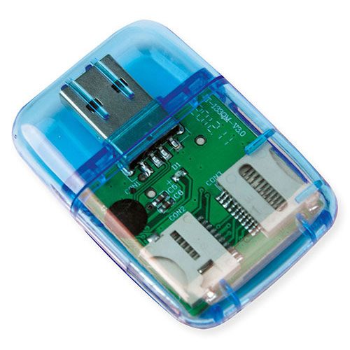 Lector de tarjetas axer azul
