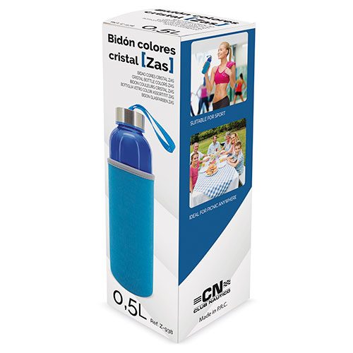 Bidon colores cristal zas azul - Imagen 2