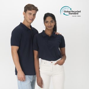 Polo de piqué de algodón reciclado (tallas xs a xxl)