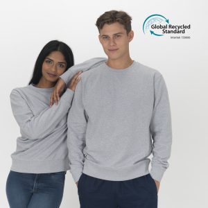 Sudadera cuello redondo algodón reciclado (tallas xs a xxl)