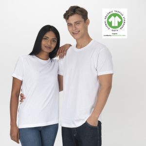 Camiseta de hombre en algodón 100% orgánico 145 gr/m2 (tallas xs a xxl)