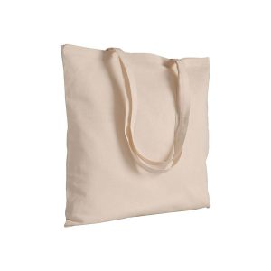 Bolsa de algodón natural, asas largas