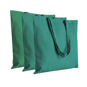 Bolsa de algodón de 220 gr/m&sup2; con asas largas - Diferentes tonos dentro del mismo lote