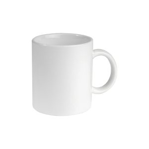 Taza de cerámica para sublimación de 320 ml. Suministrado con caja individual