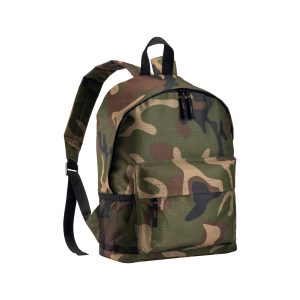 Mochila con bolsillo frontal y lateral de red