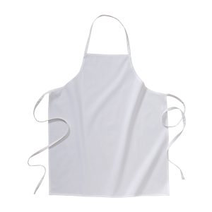 Delantal de cocina blanco 100% algodón