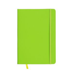 Cuaderno con elàstico y hojas de papel rayado