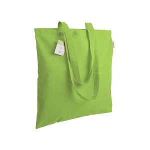 Bolsa de algodón orgánico 140 g / m2, asas largas
