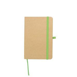 Cuaderno de papel reciclado con elástico de colores